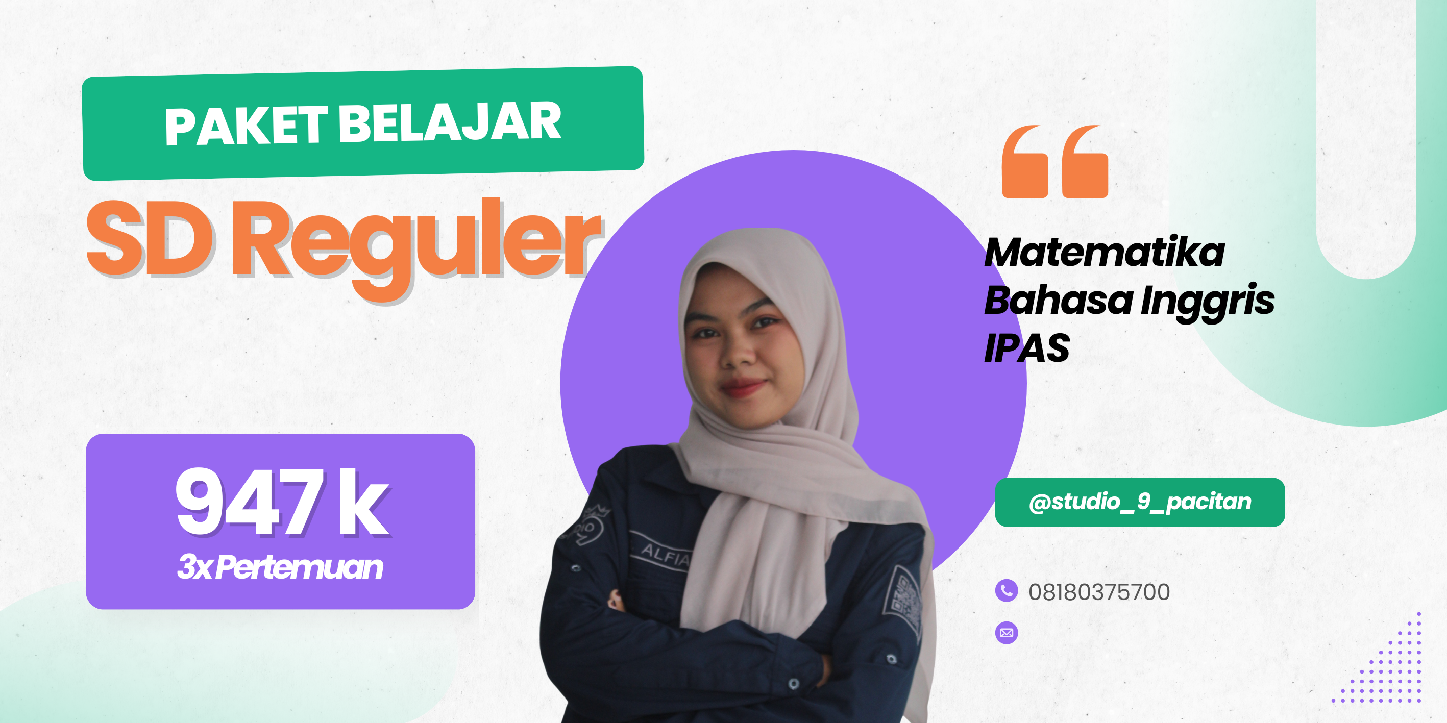 SD Reguler 3 Pert/minggu